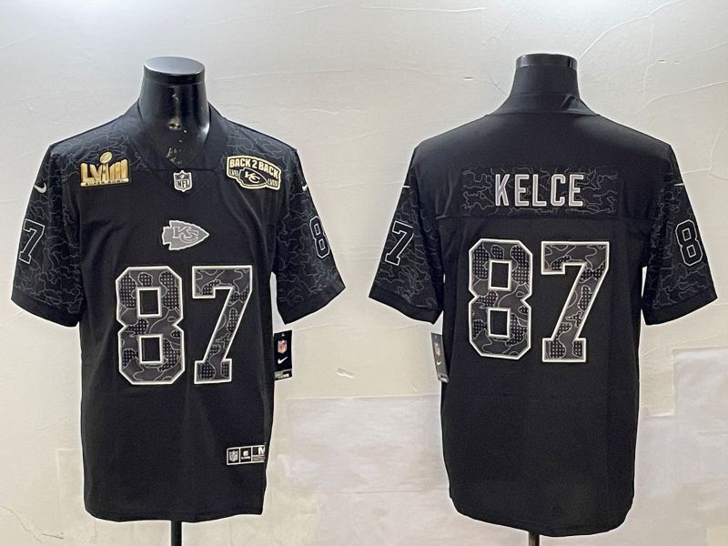 Men Kansas City Chiefs 87 Kelce Black 2025 Nike Vapor Limited NFL Jersey style 2105